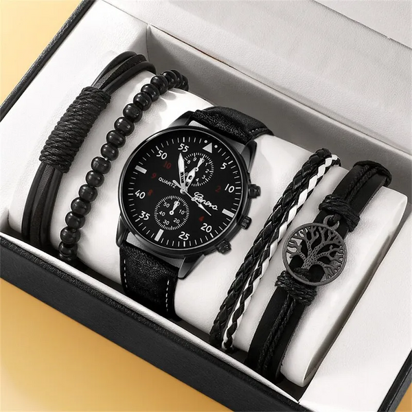 Set Reloj Hombre - 1 Reloj + 4 Pulseras de Regalo - QuieroMás Magazine