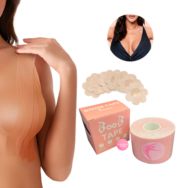 Cinta Boob Tape + Tapa Pezón - Tu Secreto para un Busto Deslumbrante y Natural - QuieroMás Magazine