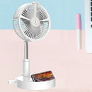 Ventilador Plegable Recargable USB con Humidificador Lámpara y Altura Ajustable - QuieroMás Magazine