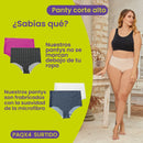 PANTY CORTE ALTO DAMA PAQX4 SURTIDO - QuieroMás Magazine