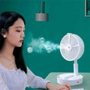 Ventilador Plegable Recargable USB con Humidificador Lámpara y Altura Ajustable - QuieroMás Magazine