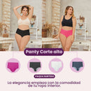 PANTY CORTE ALTO DAMA PAQX4 SURTIDO - QuieroMás Magazine