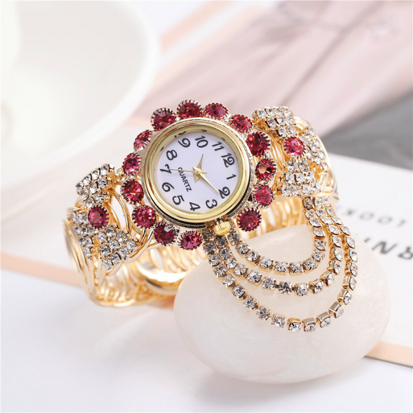 Reloj de Aleación de Titanio con Cristales Brillantes - QuieroMás Magazine