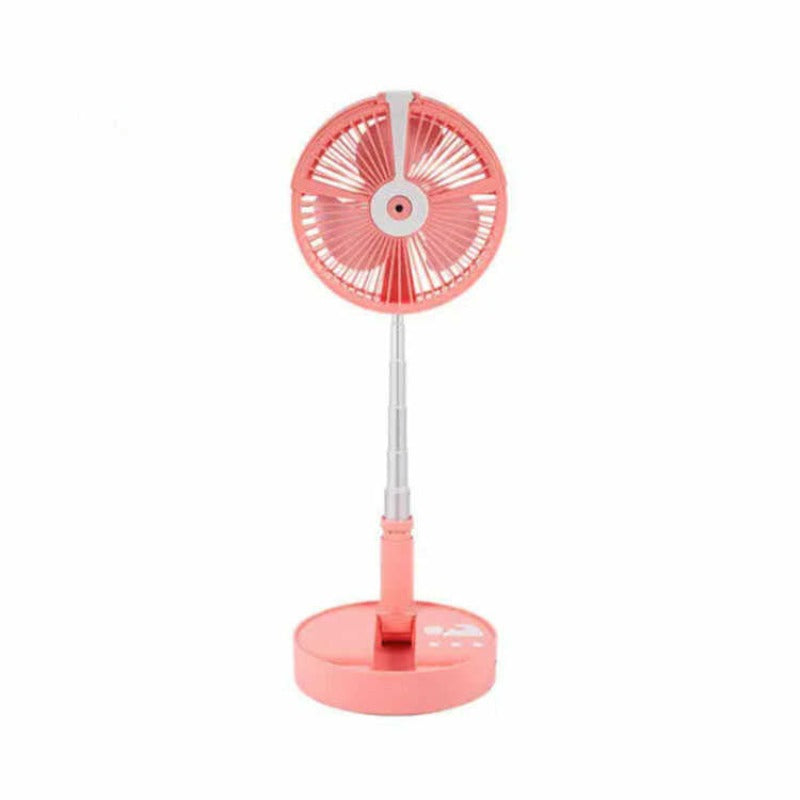 Ventilador Plegable Recargable USB con Humidificador Lámpara y Altura Ajustable - QuieroMás Magazine