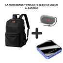 COMBO MORRAL L008 NEGRO + PARLANTE + PW - QuieroMás Magazine