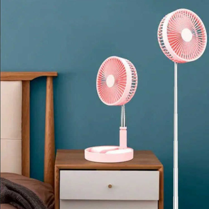 Ventilador Plegable Recargable USB con Humidificador Lámpara y Altura Ajustable - QuieroMás Magazine