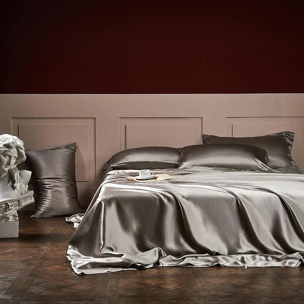 KIT DE 4 PIEZAS | CAMA DE LUJO EN SEDA EGIPCIA - QuieroMás Magazine