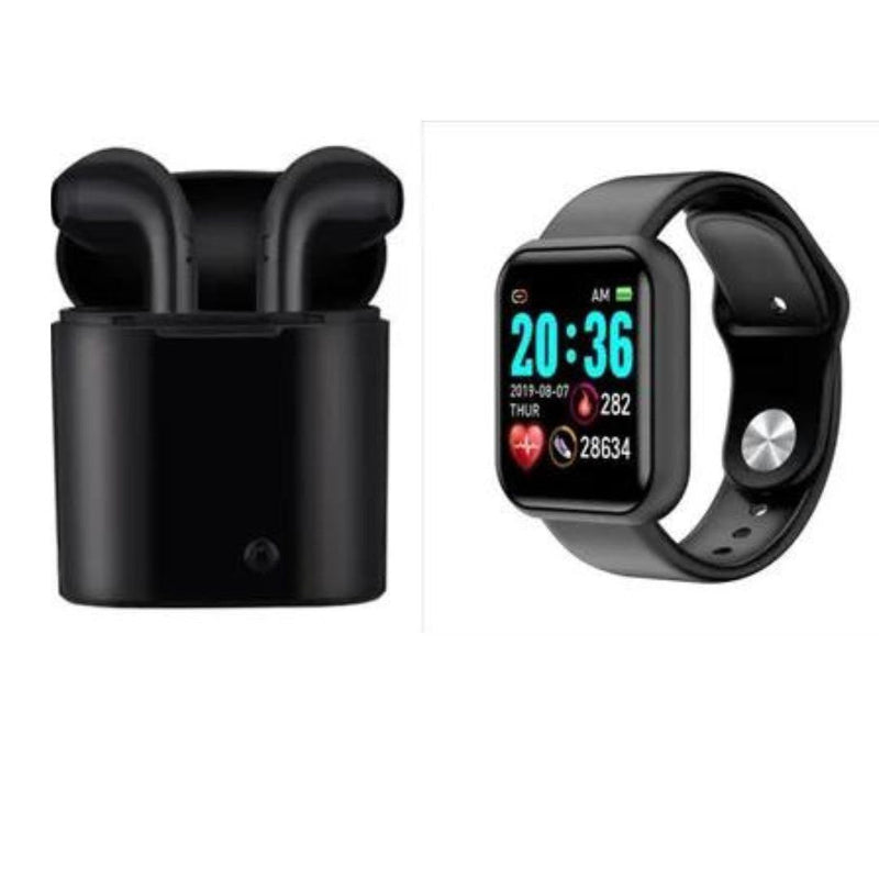 Combo smartwatch Y68 + Audífonos I12 - QuieroMás Magazine