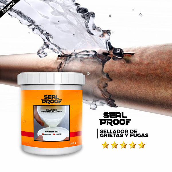 BROCHA DE REGALO | Sellador Impermeabilizante Invisible de Grietas y Fugas - SealProof© 500g