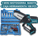 MINI MOTOSIERRA INALAMBRICA MAKITA 48V CON 2 BATERIAS + CAJA DE HERRAMIENTA COM 108 PIEZAS PROMOCION - CIERRE DE LA TIENDA - CONTRA ENTREGA ENVÍO GRATIS - QuieroMás Magazine