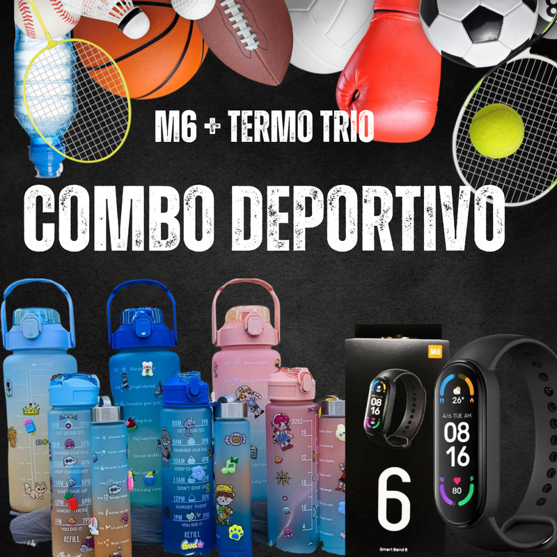 COMBO DEPORTIVO - TERMO TRIO+M6 - QuieroMás Magazine
